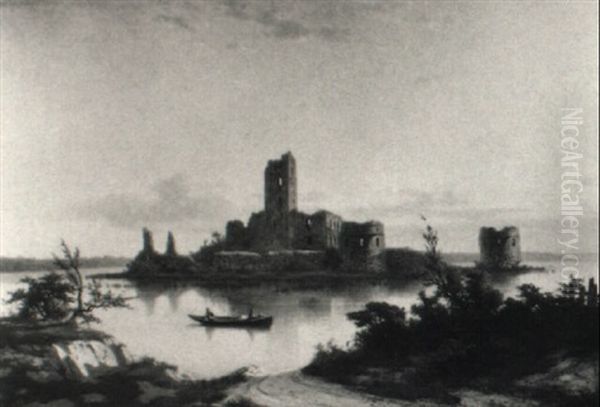 Burgruine Auf Einer Insel - view 1