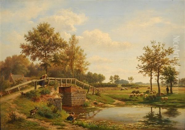 Paysage Anime Avec Petit Pont - view 1
