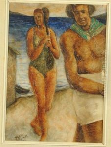 Bagnante Con Pagaia by Fiore Martelli