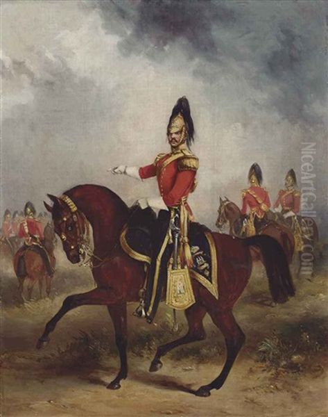Equestrian Portrait Of Captain Thomas Fraser Grove (1823-1897), Captain In The 6th Dragoons - view 1