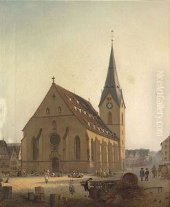 Die Leonhardskirche In Stuttgart by Luise von Martens