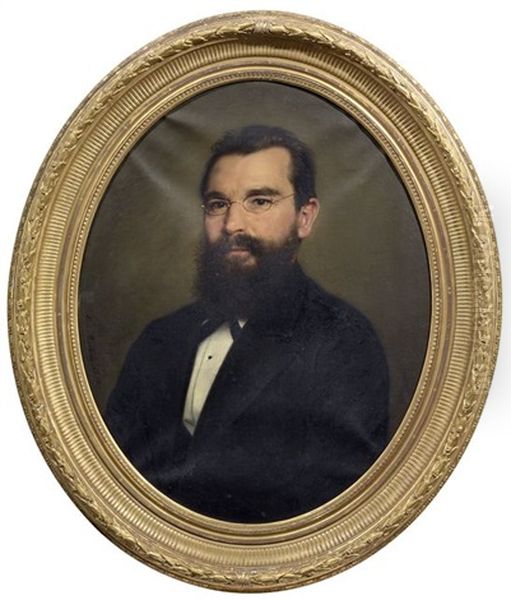 Portrait Des Theologen Albert Julius Landenberger (+ Portrait Der Julie Friederike Landenberger, Geb. Held; Pair) - view 1