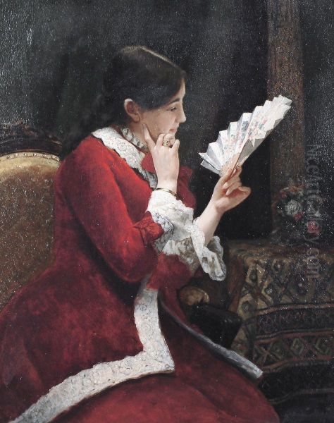 A Lady Admiring A Fan - view 1