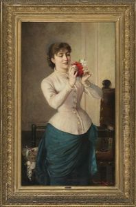 Joven Con Flores by Ricardo Marti Aguilo
