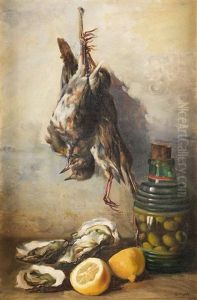 Bodegon Con Caza Muerta Y Ostras
