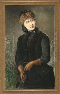 Una Joven, Probablemente Alegoria Del Invierno by Ramon Marti Alsina