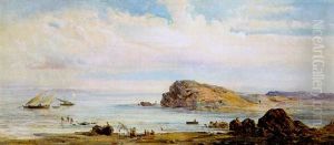 Costa Rocosa Con Pescadores by Ramon Marti Alsina