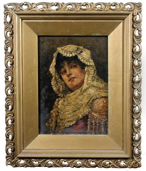 A Senorita In A Cream Lace Mantilla (+ 2 Others; 3 Works) - view 1