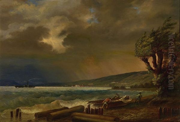 Sturm Uber Dem Bodensee Bei Rorschach - view 1