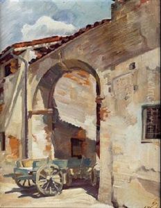 Carro Junto A Un Arco by Tomas Martin Rebollo