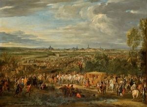 L'entree De Louis Xiv Et Marie-therese Dans Arras, Le 30 Juillet 1667 by Jean-Baptiste Martin