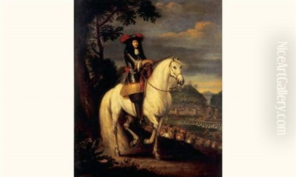 Portrait De Louis Xiv A Cheval - view 1