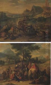 A Cavalry Battle by Jean-Baptiste Martin