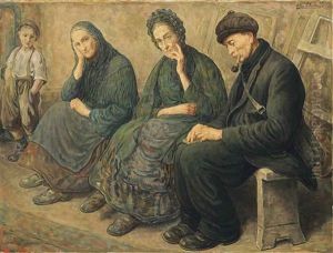 Models In The Artist's Studio by Alexandre Louis Martin