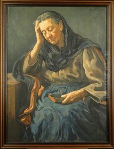 Vieille Dame Assise by Alexandre Louis Martin