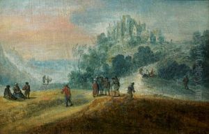 Promeneurs Sur Un Chemin by Andreas Martin