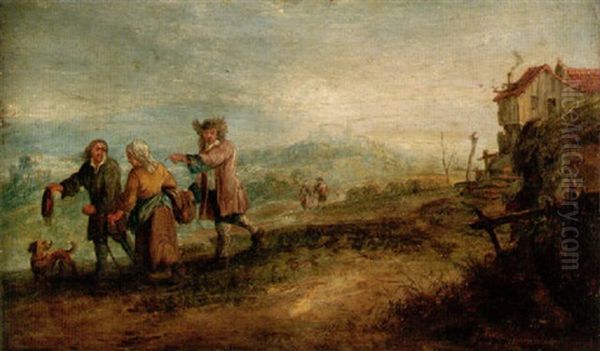 A Landscape With Travellers Near A Dwelling - view 1