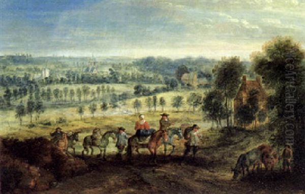 Reisende In Einer Bewaldeten Landschaft - view 1