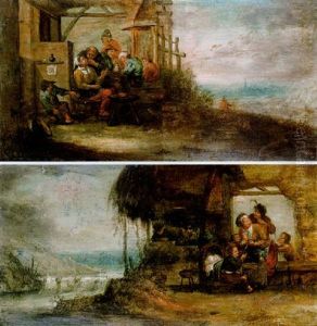Rustic Courtship In A Riverlandscape