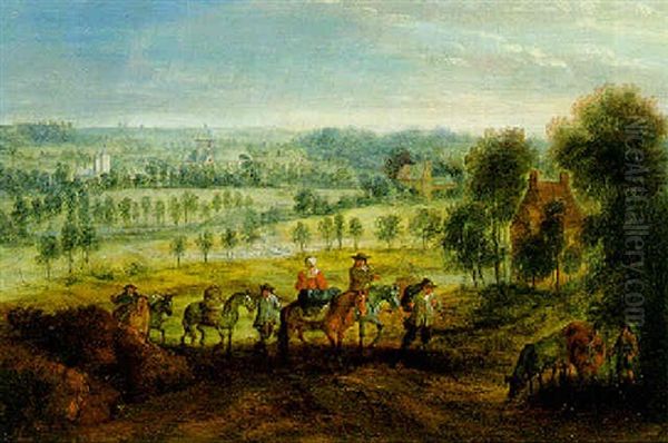 Reisenden In Einer Bewaldeten Landschaft - view 1