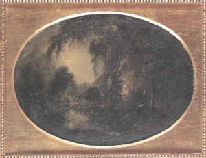 Kvinna I Manskenslandskap by Elias Martin
