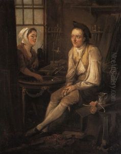 Cabinet-maker Conversing With A Woman by Elias Martin