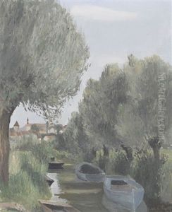 Estavayer-le-lac by Eugene Louis Martin