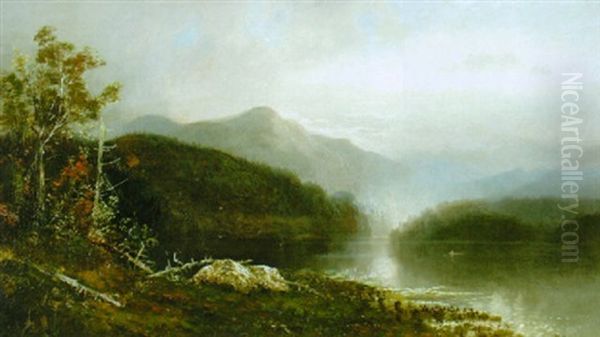 Morning Mist, Lake George - view 1