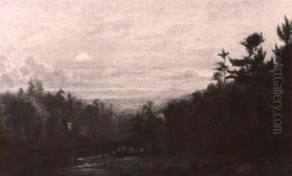 The Moon At Sunset - view 1