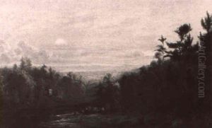 The Moon At Sunset by Homer Dodge Martin