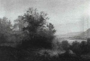 Country Landscape With A Valley In The Distance by Homer Dodge Martin