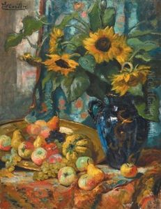 Nature Morte Au Bouquet De Tournesols by Jacques Martin