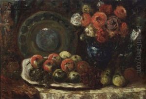 Nature Morte Aux Fleurs Et Fruits