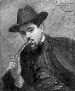 Portrait D'henry Beraud A La Pipe Portrait D'henry Beraud A La Pipe
