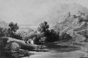 Romantic Landscape With A Castle by John Martin