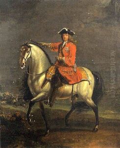 Portrait De Louis Xiv A Cheval