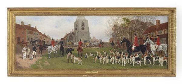 The Meet At Beoley, Warwickshire; Off To The Meet; Breaking Cover (3 Works) - view 1