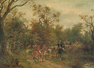 The Meet Of The Cheshire Hunt by Sylvester Martin
