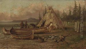 Indian Encampment by Thomas Mower Martin