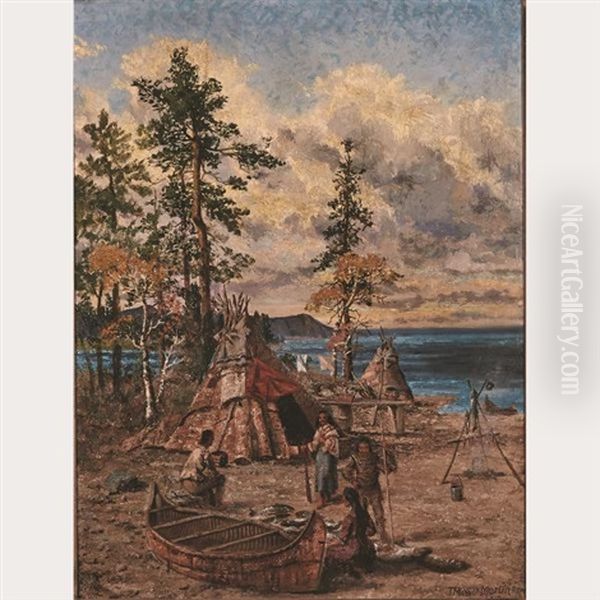 Indian Encampment, L. Superior, Ont - view 1