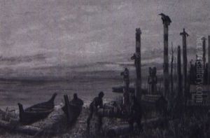 Totems In An Indian Coastal Village