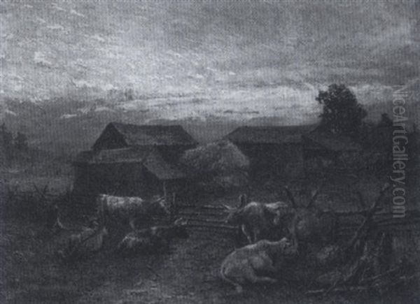 Ontario Farmyard With Cattle - view 1