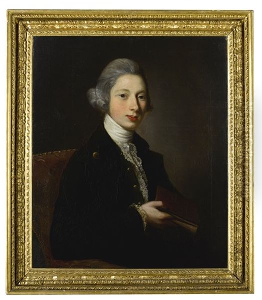 Portrait Of Alexander, 9th Earl Of Leven And 6th Earl Of Melville (1749-1820), Half-length, In A Green Coat And Waistcoat Holding A Book In His Right Hand - view 1
