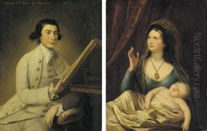 Portrait Of James, 3rd Earl Of Hopetoun, In A Cream Suit, Seated At A Desk Reading
