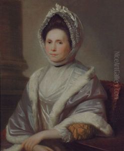 Portrait Of Catherine Moncrieff In A Fur-trimmed Lilac Shawl And White Bonnet
