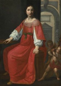 Saint Cecilia With Two Angels Saint Cecilia With Two Angels