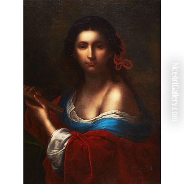 Music (a Personification Of Music Holding A Cylindrical Recorder) - view 1