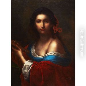 Music (a Personification Of Music Holding A Cylindrical Recorder)