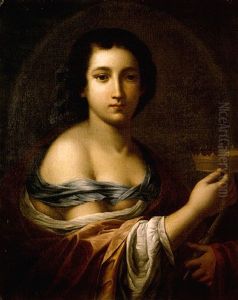 A Young Woman Holding A Crown (the Muse Melpomene?)