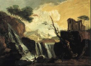 Paesaggio Con Il Tempio Di Vesta A Tivoli by Giovanni Martinelli